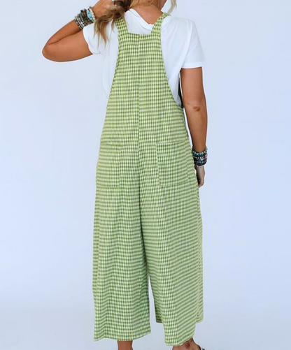 Marlee Plaid Wide-Leg Jumpsuit
