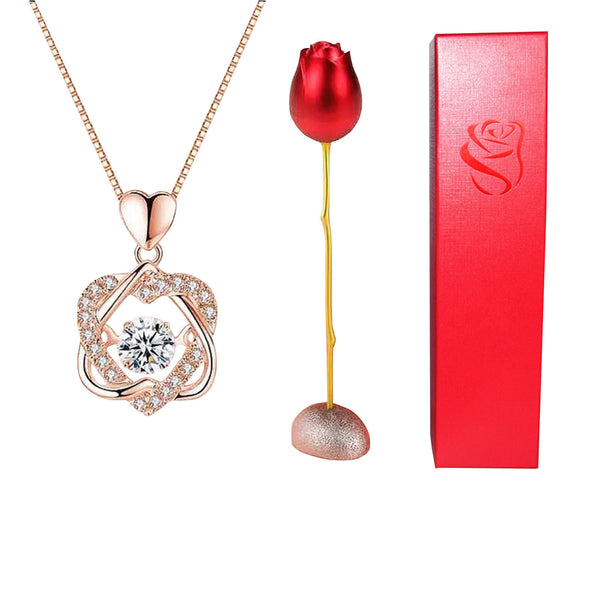Eternal Rose & Necklace Gift Set
