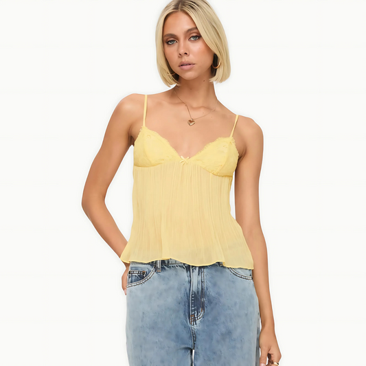 The Delina Pleat Cami Top