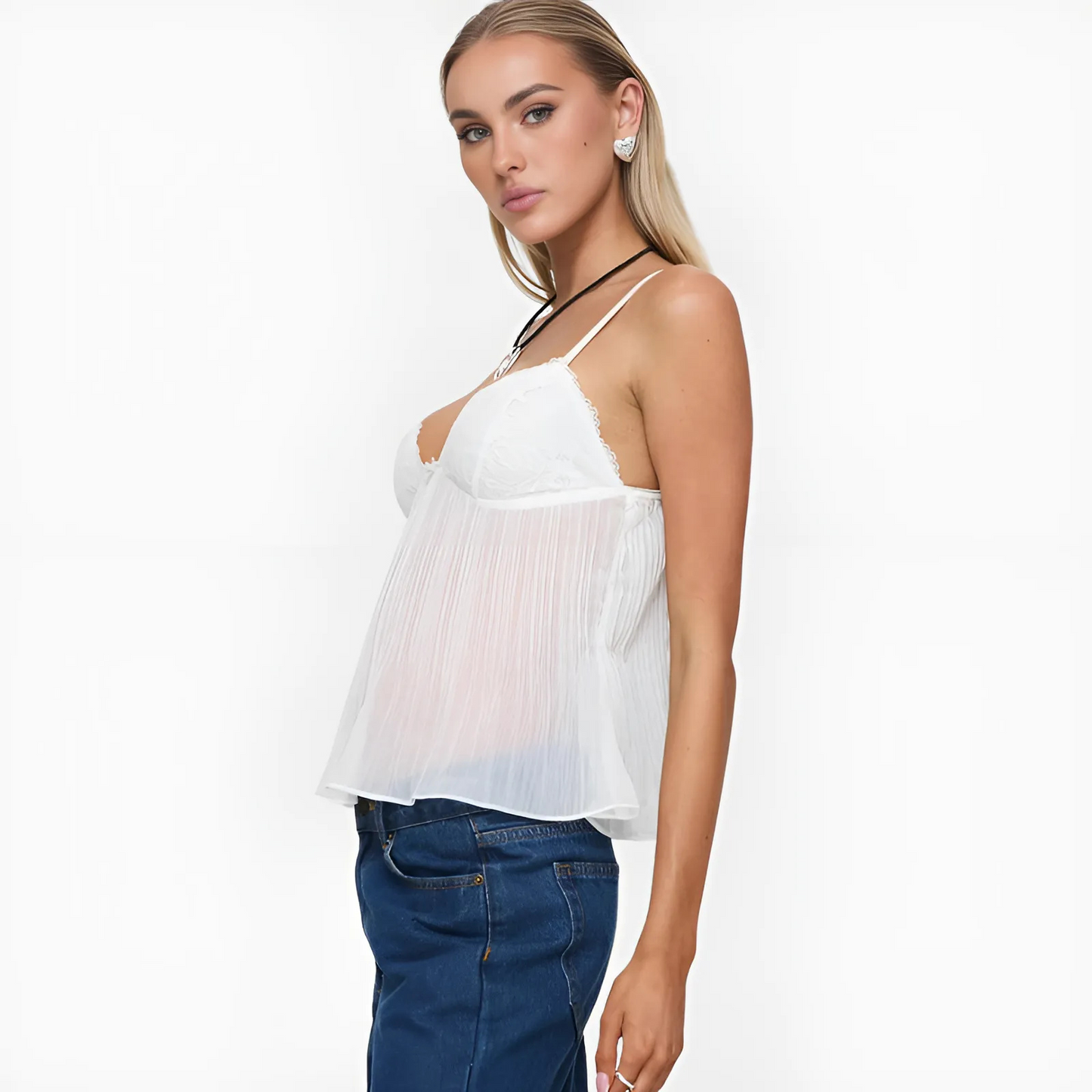 The Delina Pleat Cami Top
