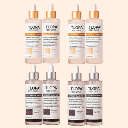 TLOPA® Glow Rice Ampoule Set - Skin Brightening Duo