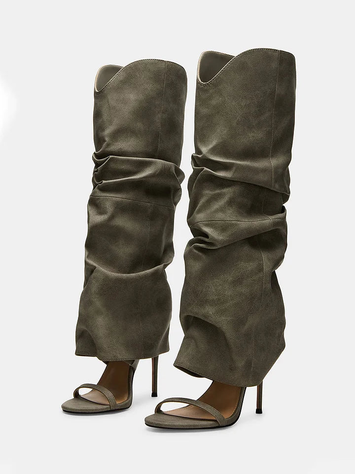 Slouchy Chic High Heels