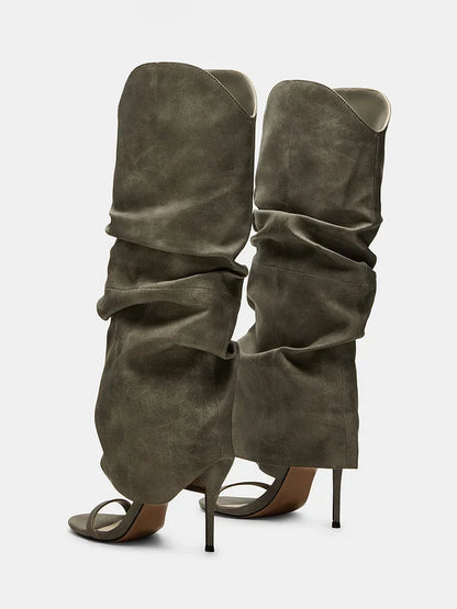 Slouchy Chic High Heels