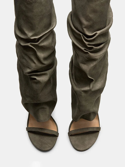 Slouchy Chic High Heels