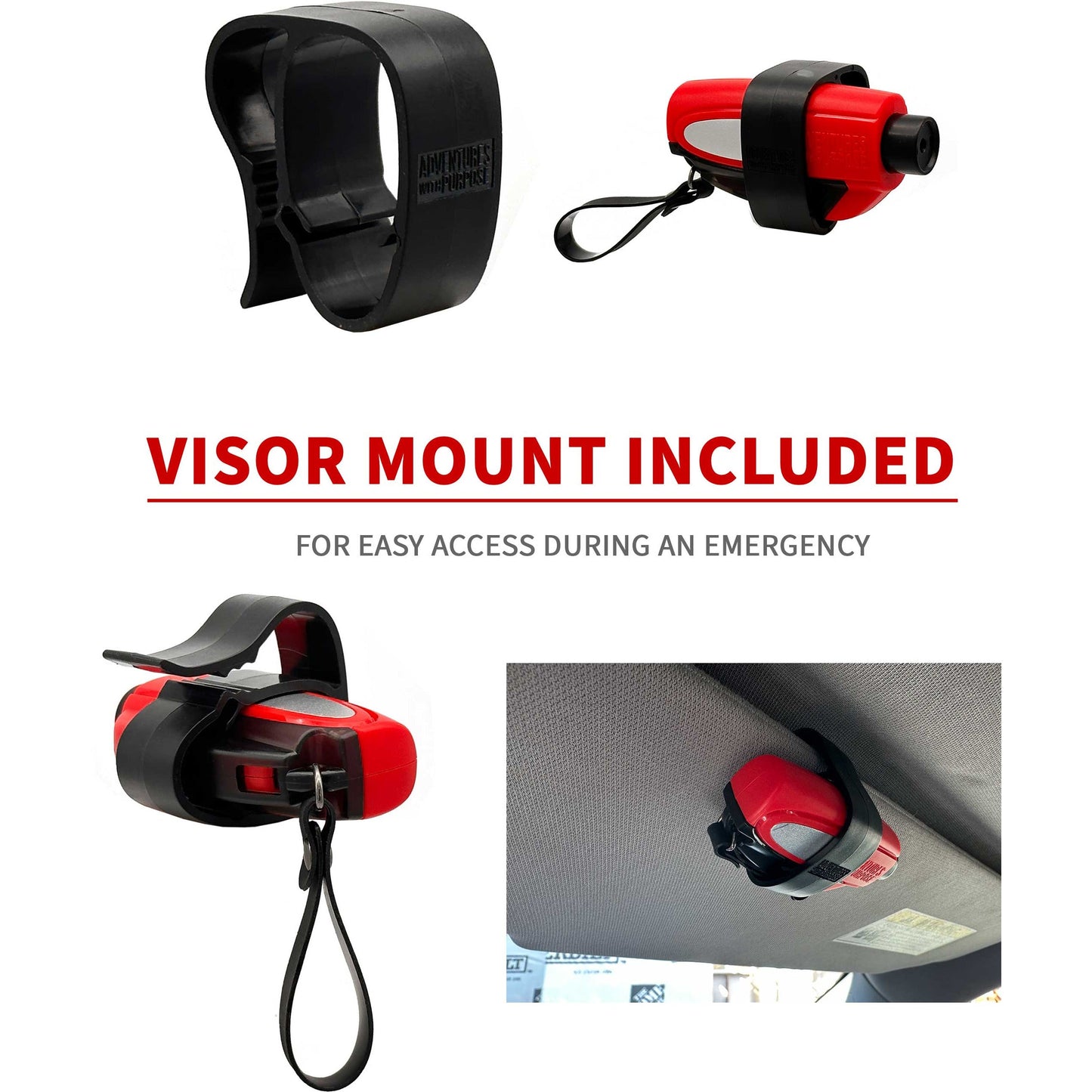 2-in-1 Emergency Window Breaker & Seatbelt Cutter