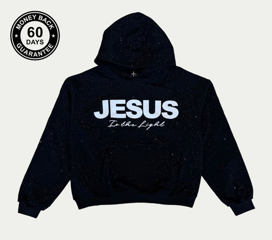 "Jesus is the Light" Rhinestone Hoodie