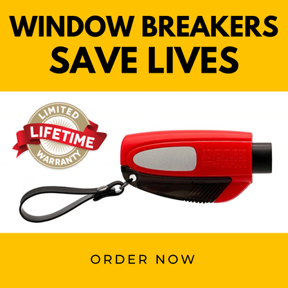 2-in-1 Emergency Window Breaker & Seatbelt Cutter